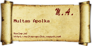 Multas Apolka névjegykártya